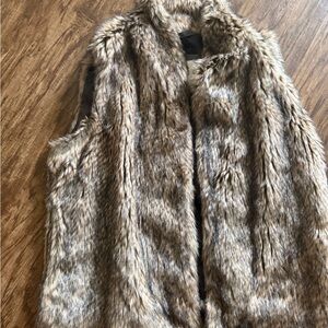 Abercrombie & Fitch Faux Fur Vest in Brown